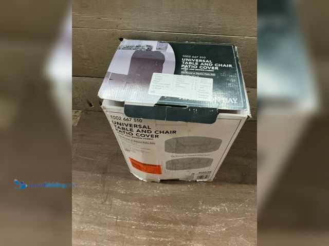 Lot 49-5449260 - Hampton Bay Universal Patio Round Table With Chair Cover (clean) Used