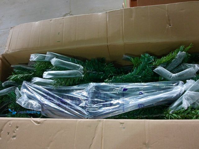 Lot 49-1548168 - iFanze Christmas Tree, 7.5ft Hinged Pre-Lit Christmas Tree, Unused  Ref#HOL1113