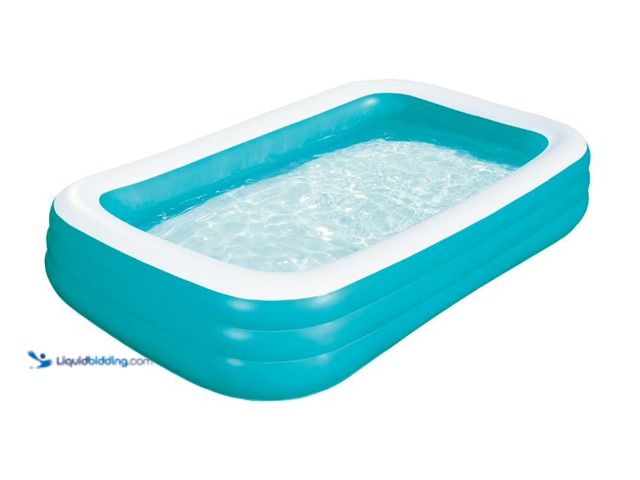 Lot 49-5545758 - Bluescape 10ft Rectangular Family Inflatable Swimming Pool for Ages 6 and Up, Unused