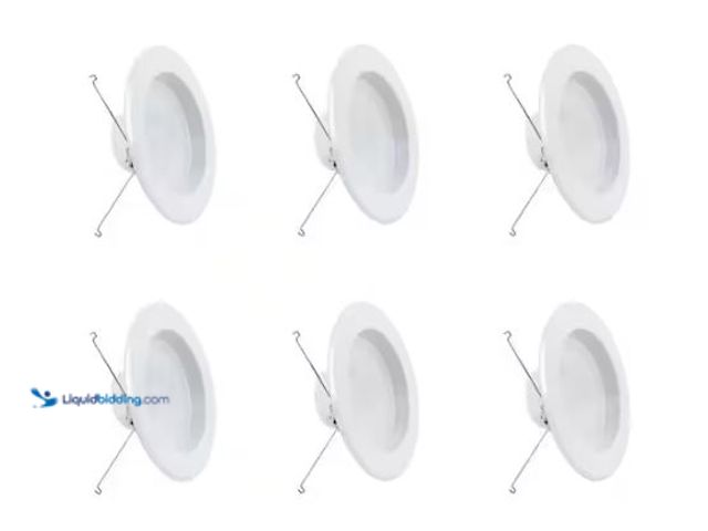 Lot 49-1521282 - Feit Electric 5/6 in. 925 Lumens 2700K Soft White Dimmable Integrated LED Retrofit Recessed Light Ba...