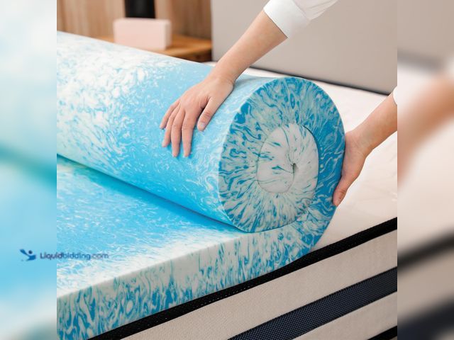Lot 49-5437258 - 3 Inch Full Size Memory Foam Mattress Topper, Cooling Gel Infusion Bed Topper Pad for Firm Mattress ...