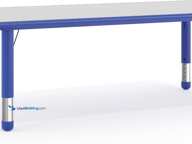 Lot 49-3531480 - Flash Furniture Wren Adjustable Classroom Activity Table for School and Home, Plastic Activity Table...