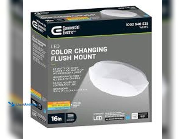 Lot 49-5459349 - Commercial Electric 16in Diamond Shape Entryway LED Flush Mount Ceiling Light. Model #54451691. Seal...