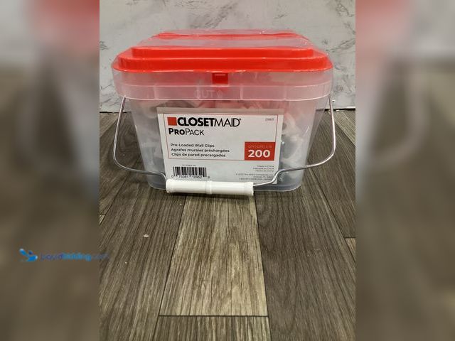 Lot 49-5415364 - ClosetMaid ProPack Pre-Loaded Back Wall Clips (200-Piece). Model # 2186300. Unused.