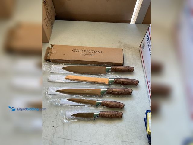 Lot 49-1975488 - GOLD COAST 5PC COPPER COLORED KITCHEN KNIFE SET BRAND NEW