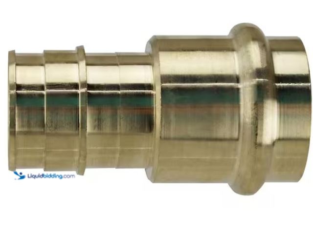 Lot 49-3614691 - Lot of (10) Apollo 1 in. Brass PEX-A Barb x 1 in. Press Adapter, Model # EPXPR11, New.   Ref#BIN0625