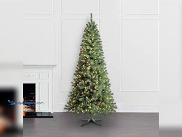 Lot 49-3528900 - Home Accents Holiday 7 ft Wesley Long Needle Pine Slim LED Pre-Lit Artificial Christmas Tree with 35...