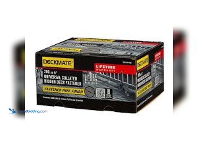 Lot 49-5415603 - DECKMATE 360-Pack 200 sq ft. Black Collated Universal Hidden Deck Fasteners for Grooved Decking. Mod...