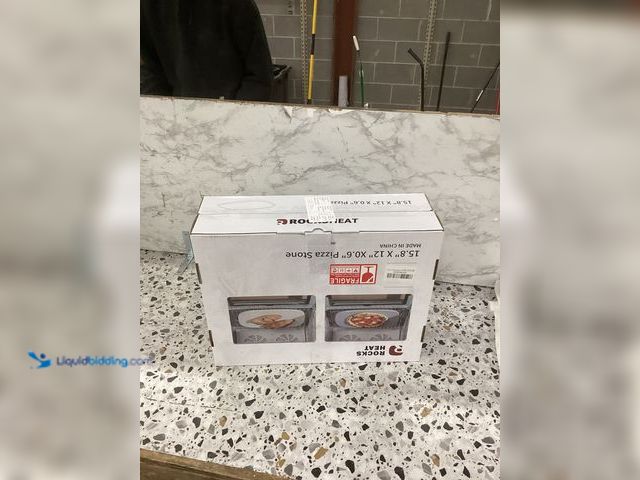 Lot 49-3527837 - Rocksheat Pizza Stone 15.8'' x 12'' x0.6'' ceramic coating Pizza Stones for Oven Grill BBQ (Gray) It...