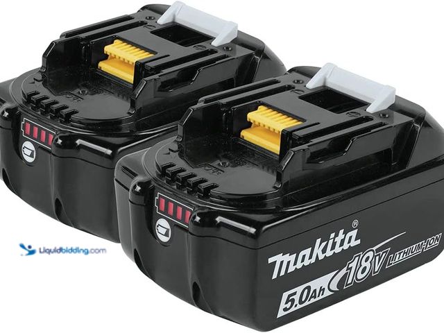 Lot 49-5552663 - Makita BL1850B-2 18V LXT Lithium-Ion 5.0Ah Battery, 2/pk, Black | Up to 65% more runtime, 45-minute ...