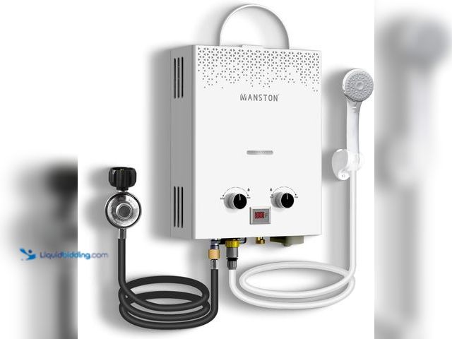Lot 49-3515189 - Tankless Water Heater, VANSTON Propane Water Heater Outdoor, 6L Portable Water Heaters, Instant Hot ...