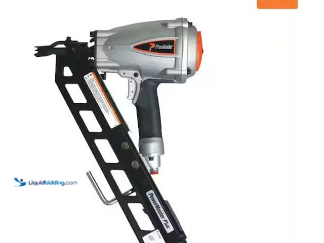 Lot 49-1568984 - Paslode Pneumatic 3-1/2 in. 30 degree Air Corded Power Master Plus Clipped-Head Framing Nailer Model...