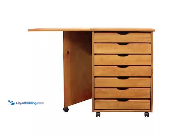 Lot 49-3547829 - Jela-USA
7-Drawer Medium Pine Wood 41.6 in. Gate Leg Roll Cart Desk Internet # 303858331
Model # 7...