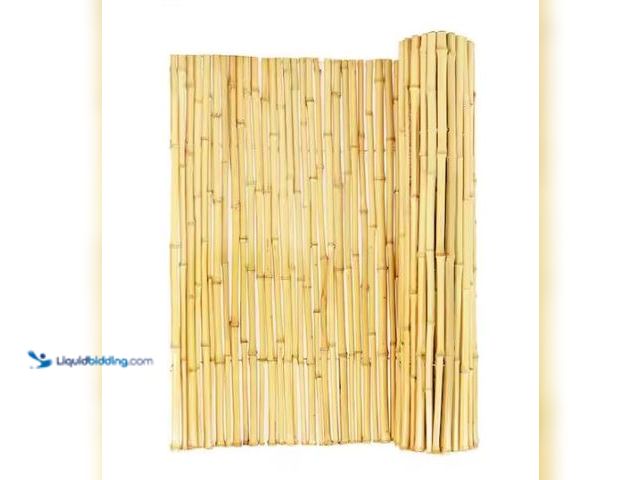 Lot 49-1569385 - Backyard X-Scapes 6 ft. H x 8 ft. x 3/4 in. D Natural Bamboo Fencing Decorative Rolled Fence Panel G...