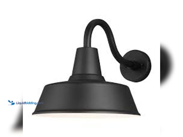 Lot 49-5407239 - Generation Lighting Barn Light 1-Light Matte Black Modern Farmhouse Outdoor Wall Mount Lantern Sconc...