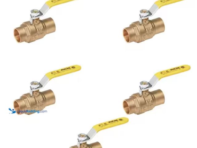 Lot 49-2006307 - Lot of (2) Proline Series 1/2 in. Brass SWT Full Port Ball Valve (5-Pack), Model # 107-853J5, 5/case...