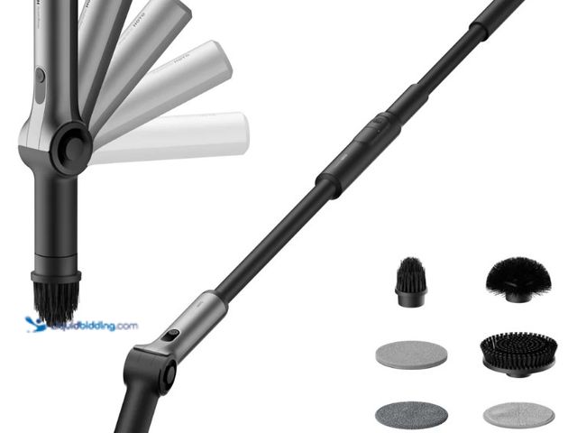 Lot 49-3612781 - HOTO Flexi Cordless Spin Scrubber with Telescoping Handle & Multi-Surface Brush, Model #  4000390930...