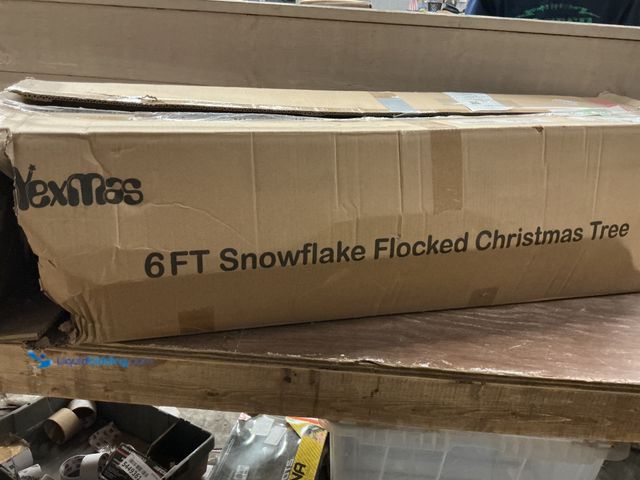 Lot 49-5464093 - 6ft Spray White Christmas Tree (tested works) Used