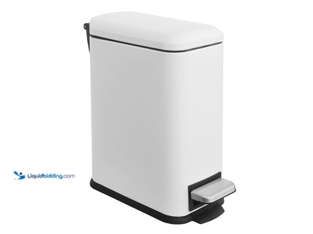 Lot 49-5487593 - Bathroom Trash Can with Lid，5 Liter / 1.3 Gallon Small Trash Can with Removable Liner Bucket, Soft C...