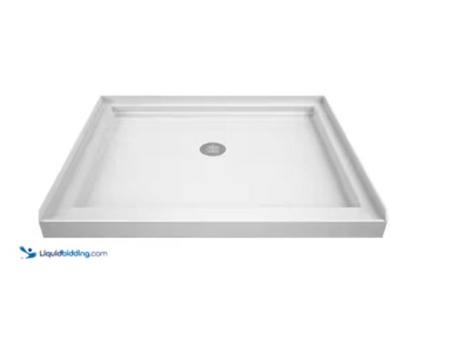 Lot 49-5574087 - DreamLine
SlimLine 36 in. x 36 in. Single Threshold Alcove Shower Pan Base in White with Center Dra...