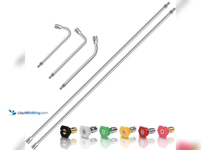 Lot 49-3466002 - FENG PAI 120" Pressure Washer Extension Wand, 2 Pack 60 Inch Stainless Steel Power Washer Lance with...