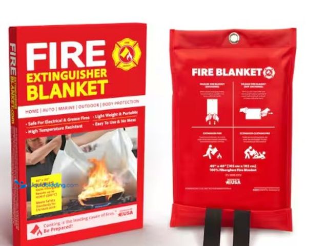 Lot 49-3631339 - Lot of (4) Fire Extinguisher Blankets, 40"x40" Size, Model: 911411, New  Ref#BIN0730