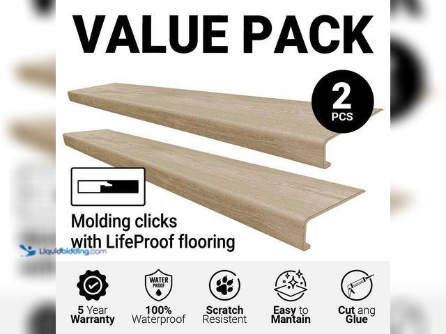 Lot 49-5543797 - STEPSOLUTION
Fairview Oak Stair Tread Molding Square Exact Match for Lifeproof Floor 2-Pieces 46 in...