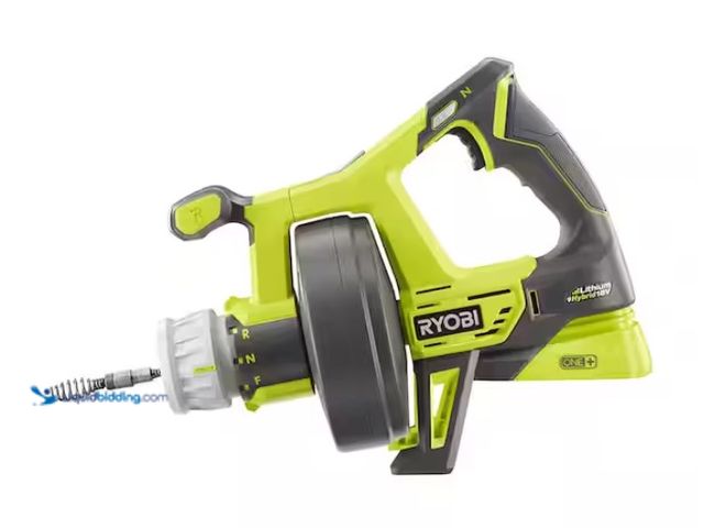 Lot 49-1578236 - RYOBI ONE+ 18V Hybrid Drain Auger (Tool Only), Model # P4002, Unused, No battery, No charger, Works,...