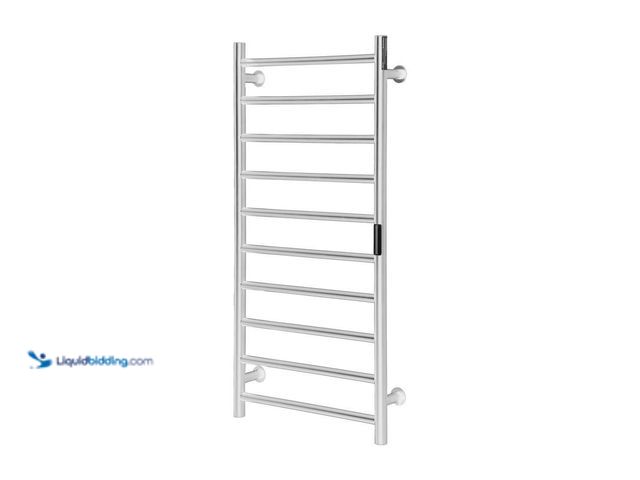 Lot 49-5453667 - SVOPES 10-Bars Towel Warmer Rack, Wall-Mounted Heated Towel Heater, IPX5 Waterproof with Timer and L...