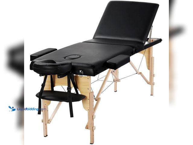 Lot 49-3528043 - Yaheetech Massage Tables Portable Adjustable Massage Bed Foldable Spa Lash Table 3 Folding 84 Inch S...