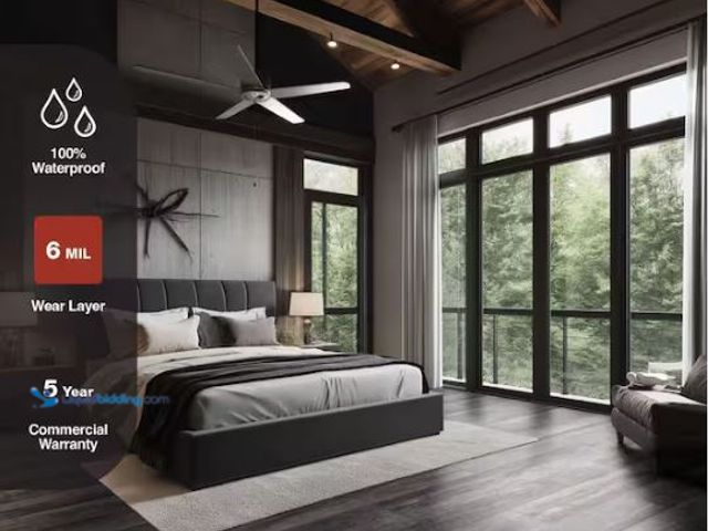 Lot 49-1577117 - Approx. (407) sq. ft. of Trafficmaster Buford 6 MIL x 6 in. W x 36 in. Smoky Gray Click Lock Waterpr...