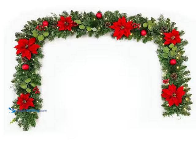 Lot 49-5450606 - Home Decorators Collection
9 ft. Berry Bliss Battery Operated Mixed Pine LED Pre-Lit Artificial Gar...