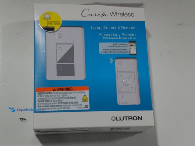 Lot 49-2024931 - Lutron Caseta Smart Lamp Tap Dimmer and Remote Kit, for Table Lamps, 100-Watt/Single-Pole, White - P...