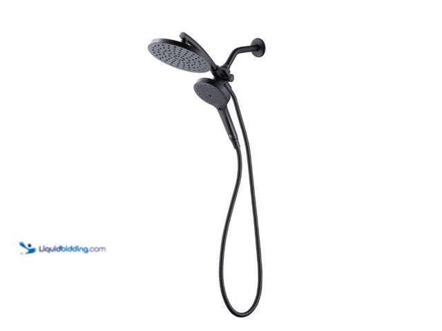 Lot 49-1622903 - Better Homes & Gardens Matte Black Magnetic Shower Combo, Model # 5493331831, Unused, Powers on, Has...