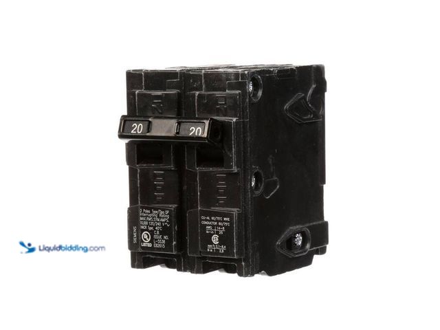 Lot 49-5414460 - Siemens 20 Amp Double-Pole Type QP Circuit Breaker, Model # Q220U, Unused.