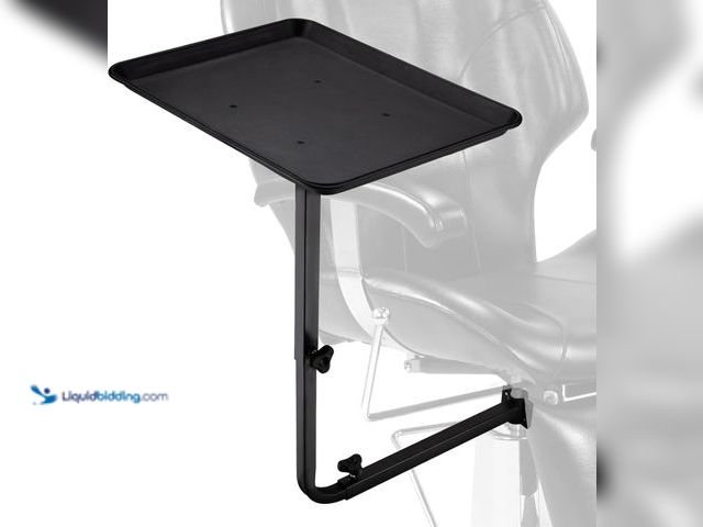 Lot 49-5416461 - Noverlife Salon Metal Tray Attached to Chair, 360 Degree Rotation Barber Chair Tray for Hairdressing...