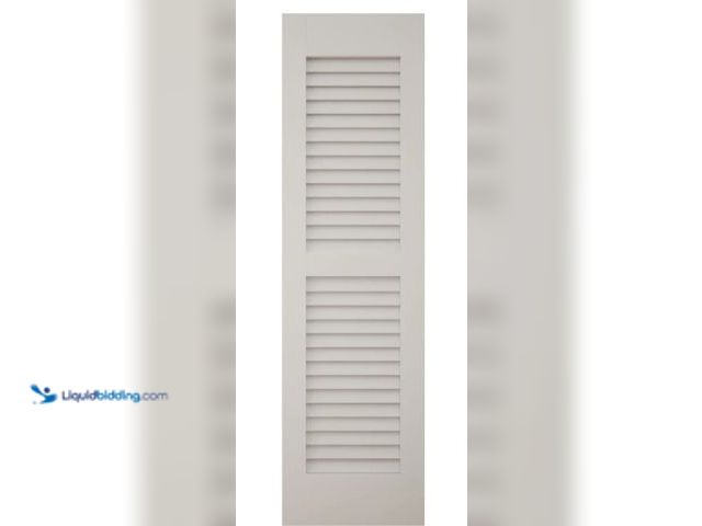 Lot 49-3618553 - 15"W x 54"H Americraft Two Equal Louver Exterior Real Wood Shutters (Per Pair), w/ Aluminum Shutter ...