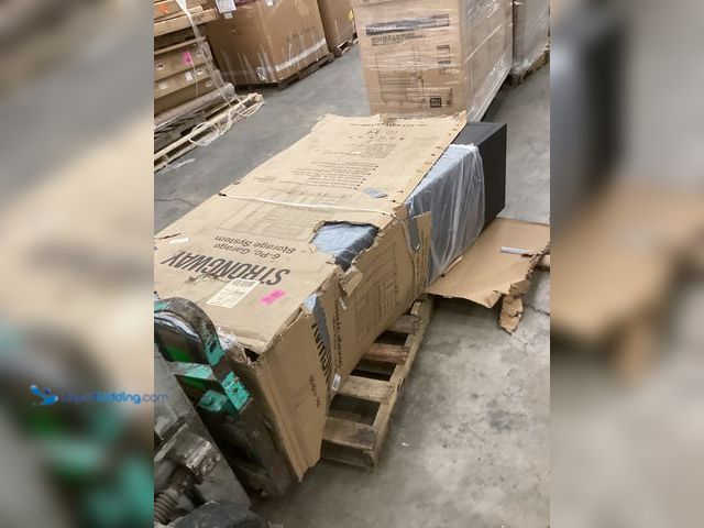 Lot 49-3539692 - Strongway 6Pc Garage Storage System Item is Factory Sealed, dent on top and on side, box damaged