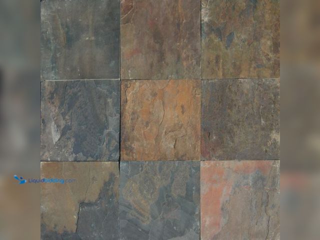 Lot 49-1593758 - Approx (210) sq ft of Premium Natural Stones 16"x16" in Rustic Gold. Model #1022393, Approx. MSRP: $...