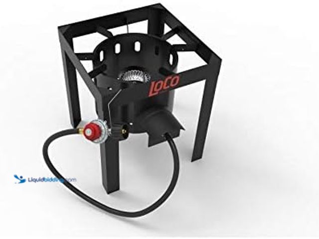 Lot 49-5485836 - LoCo COOKERS Loco-HPFryer Stand 13.582-in 1-Burner Propane 20-lb Cylinder Manual Ignition Black Outd...