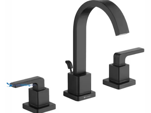 Lot 49-1515897 - Glacier Bay Farrington 8 in. Widespread Double-Handle Bathroom Faucet in Matte Black, Model # HD6742...