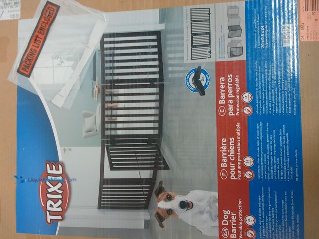 Lot 49-1629201 - TRIXIE Brown Pet Gate Wooden 4-Panel Configurable Pet Gate, Model # 39365, Unused, Has attachments. ...