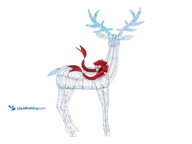 Lot 49-5453641 - Home Accents Holiday 6 ft. Iridescent Twist LED Iridescent Buck Holiday Yard Decoration Y31.[Model #...