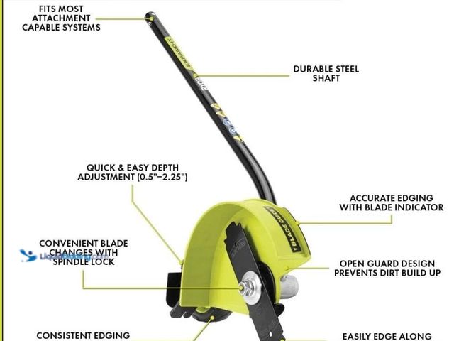 Lot 49-5543450 - RYOBI Expand-It Universal Straight Shaft Edger Attachment. Model #046396041043. Unused and unable to...