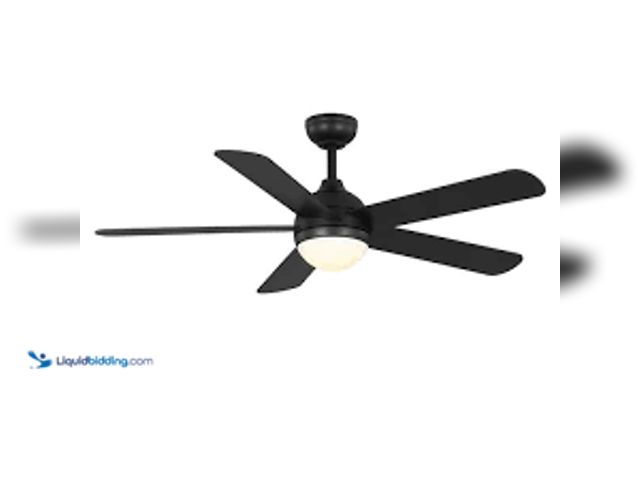 Lot 49-5407123 - Hampton Bay Morland 52 in. Smart Indoor/Covered Outdoor Matte Black Ceiling Fan with Remote and Inte...