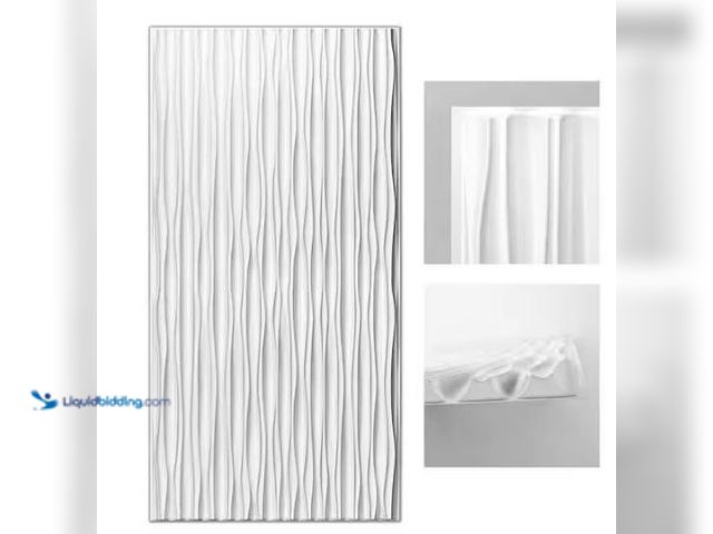 Lot 49-1577382 - Art3dwallpanels 0.04 in. x 47.2 in. x 23.6 in. White PVC Decorative Wall Paneling for Interior Wall ...