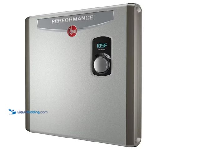 Lot 49-1603220 - Rheem Performance 24 kW 4.68 GPM 240V Self-Modulating Electric Tankless Water Heater, MSRP $549.00, ...