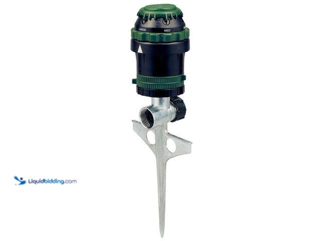 Lot 49-5412669 - Orbit H2O-Six Rotating 6-Pattern Gear-Drive Sprinkler on Zinc Spike, Model#898322, Unused.