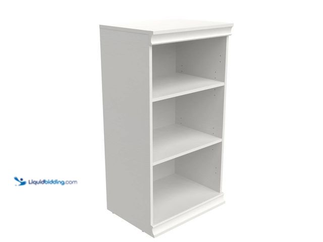 Lot 49-5453480 - ClosetMaid 21.39 in. W White Modular Storage Stackable 3-Shelf Unit Wood Closet System. [Model # 455...