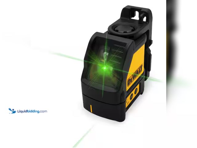 Lot 49-2000350 - DEWALT 100 ft. Green Self-Leveling Cross Line Laser Level with (3) AA Batteries & Case, Model # DW08...